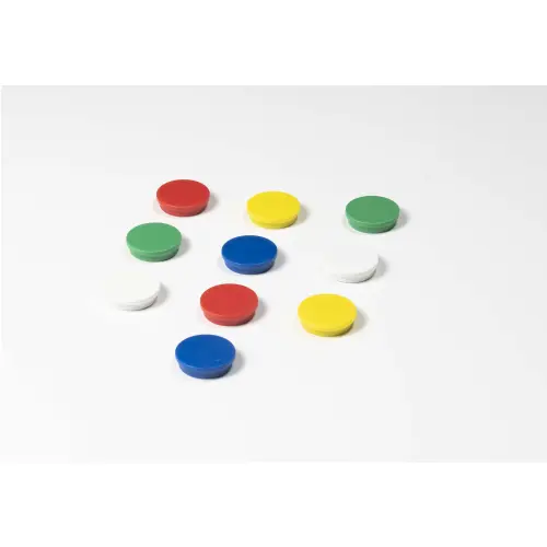 Memomagneten, rond en in diverse diameters en kleuren